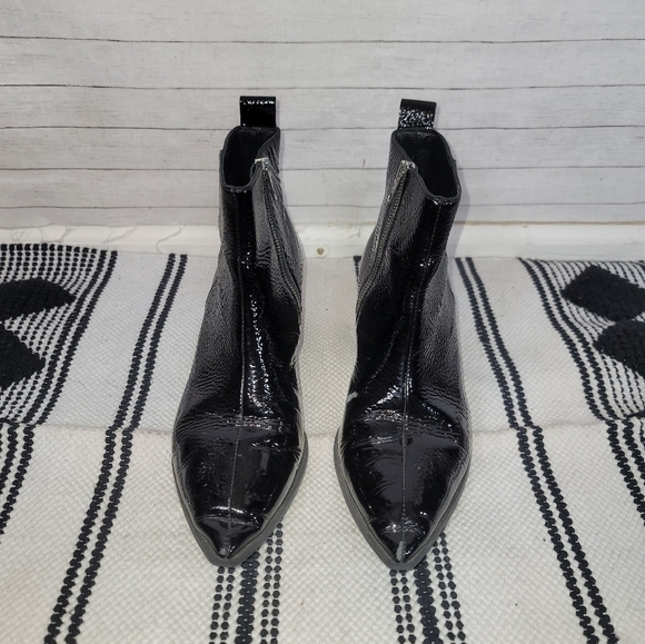 Everlane The Boss Boot Pointed Toe Block Heel in Patent Black Leather, sz 7.5 - Picture 2 of 16